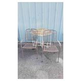 Wrought Iron Table & 2 Chairs