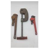 Cast-Iron Pipe Cutter & Pipe Wrenches