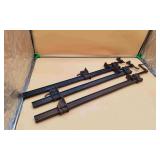 3 Metal Bar Clamps