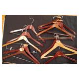 Box Of Wooden Coat Hangers