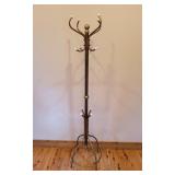 Brass-Toned Free Standing Coat Rack