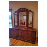 French Provincial Style Triple-Mirror Dresser