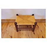 Hand Wooven Paper Cord Footstool
