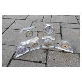 Collection Of Clear Glass Quartz Clocks