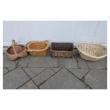 Box Of Various Hand Woven Baskets