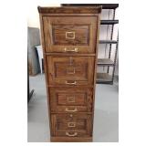 4-Drawer Wooden Legal File Cabinet With Keys