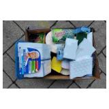 Large Box Of Cleaning Scrubs & MIsc