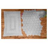 2 Hand Made Crochet Lace Coverlets