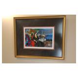 "View Of The Harbor" Color Serigraph