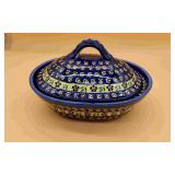 Boleslawiec Lidded Oval Casserole Dish