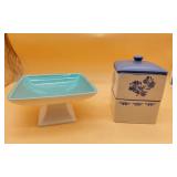 Center Piece Bowl & Square Storage Canister