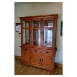 MIssion Style Oak Buffet/Hutch China Cabinet