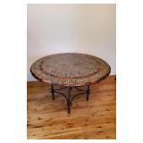 Round Mosaic Tile Dining Table