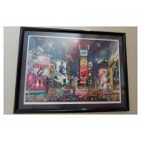 Framed 2000 "Time Sqaure" Seriolithograph