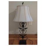 Wrought Iron Scroll Table Lamp