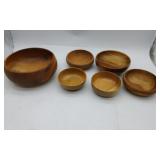 6 Piece Oregon Myrtlewood Bowl Collection
