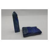 2 Polished Slabs Of Natural Lapis Lazuli