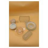 Various Clear Glass Dishware Pieces