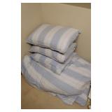 Blue & White Comforter Set With Three Pillow Shams