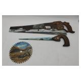 Painted Saw Blades Folk Art