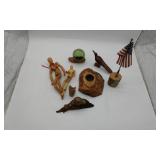 Decorative Wooden Items & Glass Hand Blown Globe