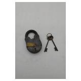 Antique Lock With Skeleton Keys