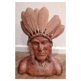 Hand Carved Native American Chief