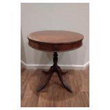 Duncan Phyfe Style Mahogany Drum Table