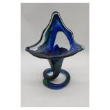 Hand Blown "Jack-In-The-Pulpit" Art Glass Vase