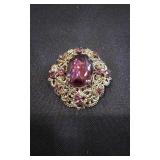 Czechoslovakian Filigree Sash Brooch