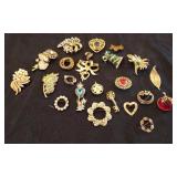 Gold Plated Broches