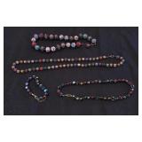 Venetian Murano Millefiori Glass Beed Necklaces