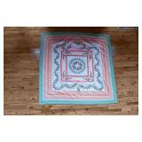 Applique Medallion Hand Made Quilt