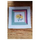 Sunflower Applique Madallion Hand Made Quilt