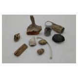 Box Of Fossils & Polished Stones