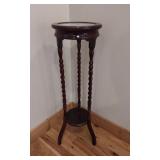 Victoria Revival Style Marble-Top Plant Stand