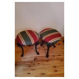 Pair Of 3 Footed Cast-Iron Vanity Stools