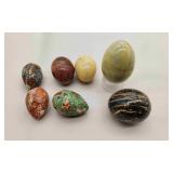 7 Mini Polished Gemstone Eggs