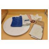 Lazy Susan & Various Dish Rags & Misc