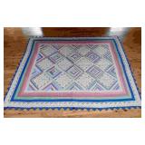 Log Cabin Hand Made Quilt