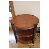 Round Tiered Wooden Accent Table