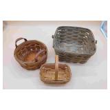 3 Longaberoea Hand Woven Baskets