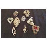 Various Styled Brooches