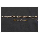 14k Gold Ribben Braclet & Earings