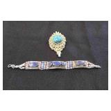 Hand Crafted Ethnic Panel Braclets & Brooch