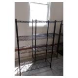 Two Trinity Black Metal Racks W 4 Shelfs