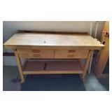 Hardwood Work Bench Table