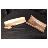 Two Live-Edge Wood Slabs