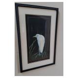 Framed "Marsh Egret" Signed Lithograph Print