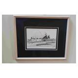 Opera House, Sydney  Black Ink Illustration